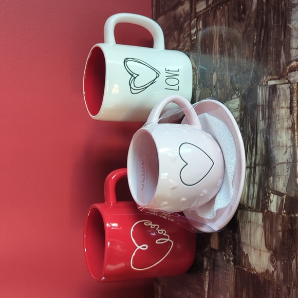 ❌SOLD❌Rae Dunn Blush Pink Heart Teacup with Saucer ❤️ - Picture 5 of 6